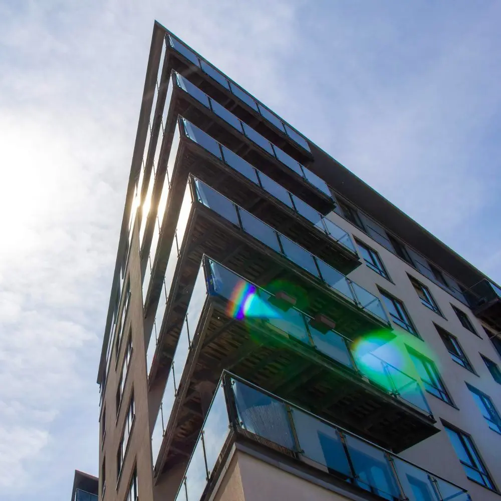 A commercial property of modern residential flats.