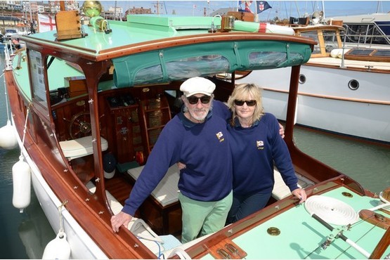 John and Sally with L'orage in Ramsgate, 2015