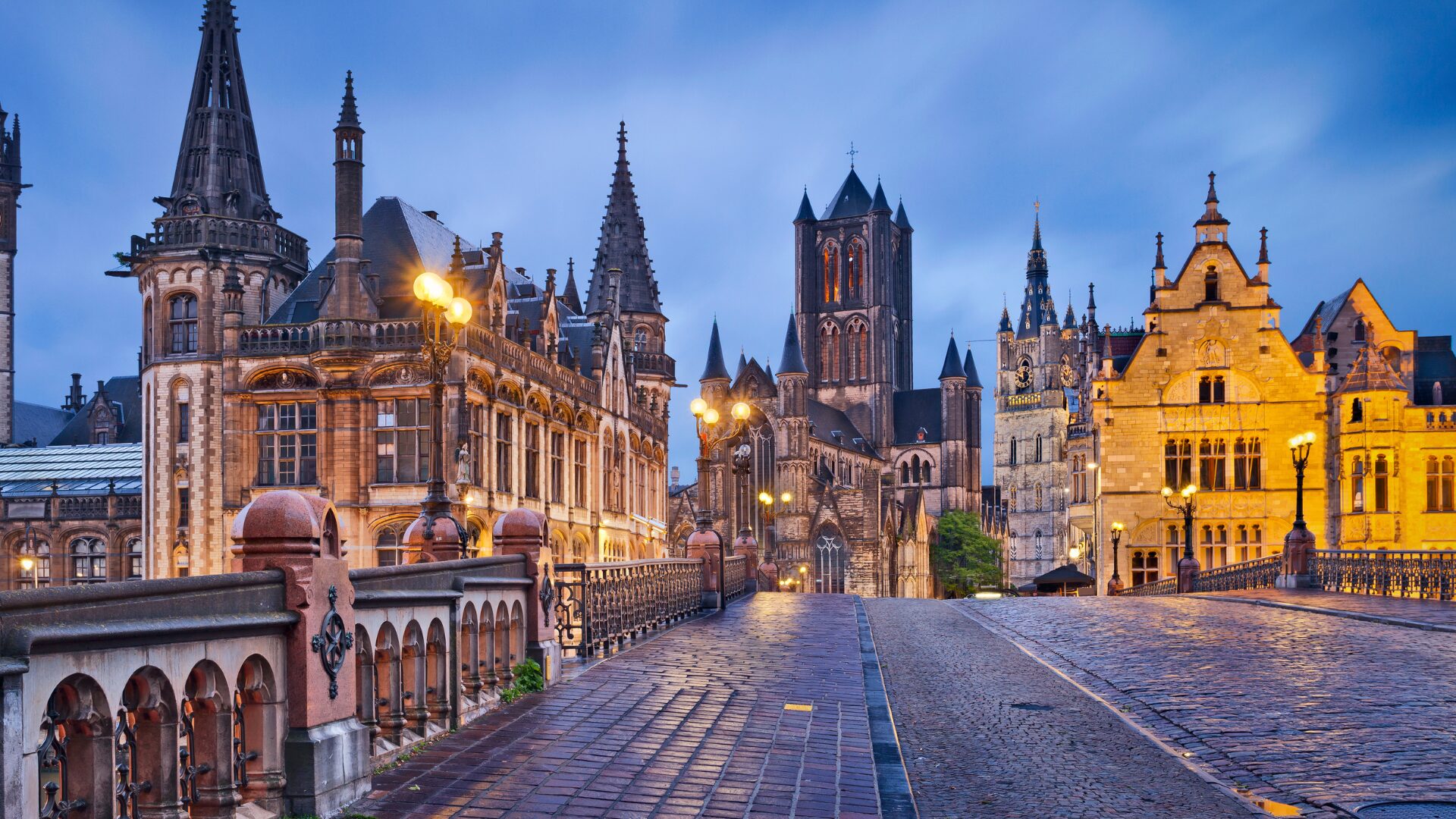 Medieval buildings in Ghent, Belgium