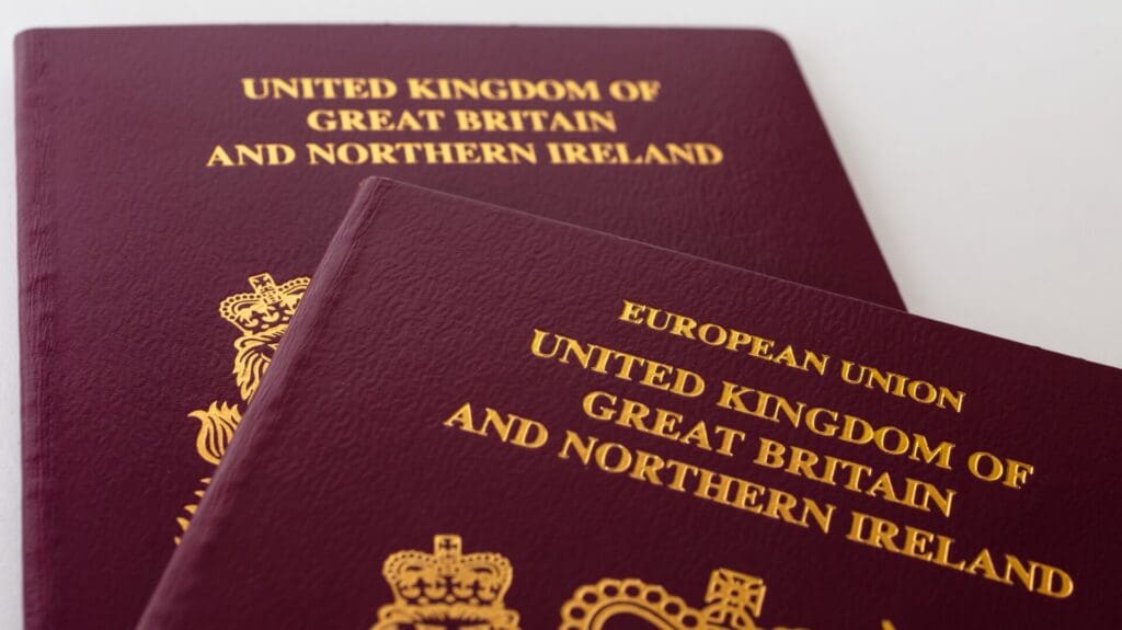 A UK passport.