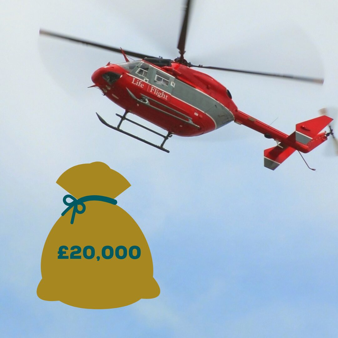 A graphic of an ambulance to indicate they can cost upwards of £20,000 from Spain.