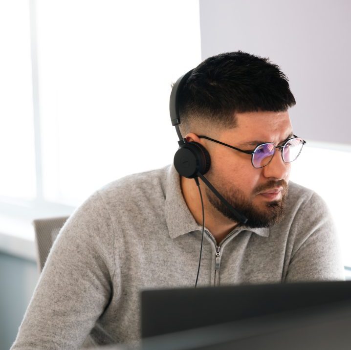 A Personal Client Manager on the phone at Norton Insurance Brokers