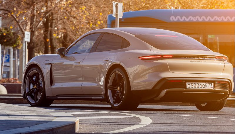 Image of a porche on a road